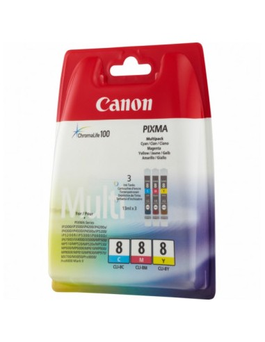 Cartucho de Tinta CANON BJ-W 8500 Multipack 3 Colores. Cian/Magenta/A