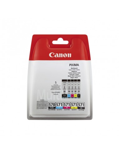 Cartucho de Tinta CANON PIXMA MG5750 Multipack 5 Tintas. Negro PGI-570 +