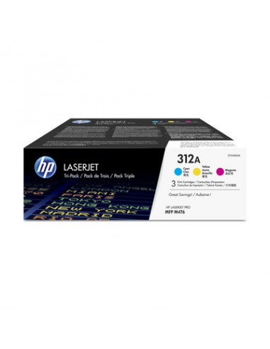 Toner HP LASERJET 312A Pack 3 Colores. Cian, amarillo, mag