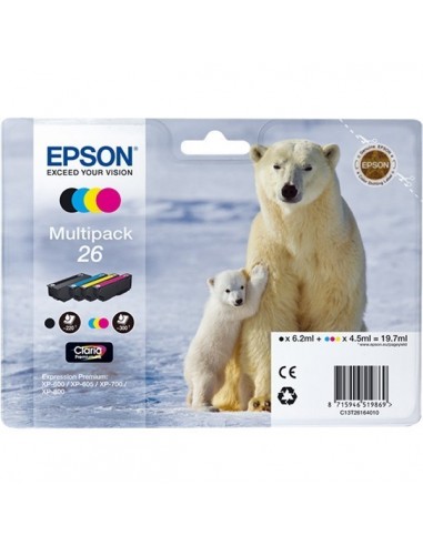 Cartucho de Tinta EPSON CLARIA PREMIUM Negro y Color, MultiPack 4 Colores