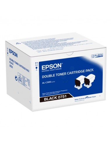 Toner EPSON WORKFORCE AL-C300 Negro (Pack 2 Unidades)